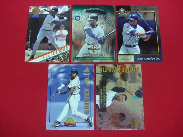 Vintage Ken Griffey Jr. Seattle Mariners insert baseball card lot of 5
