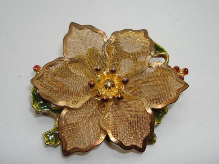 Vintage Kenneth Cole Poinsettia Brooch