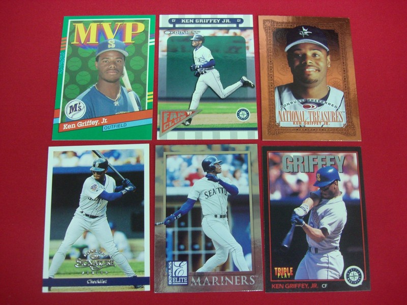 Ken Griffey Jr. Donruss baseball card lot of six cards