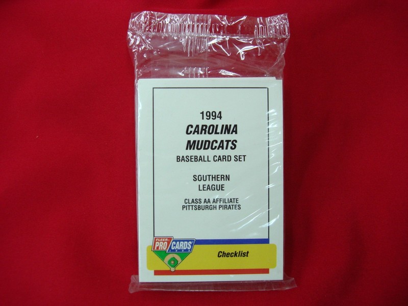Factory sealed 1994 Fleer ProCards Carolina Mudcats team set featuring Bobby Meacham