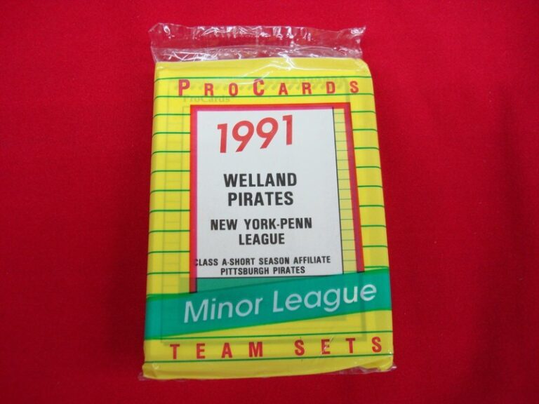 1991 Welland Pirates ProCards Minor League Baseball Team Set