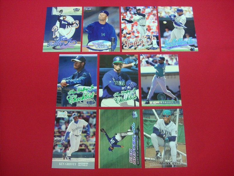 Ken Griffey Jr. Fleer Ultra Baseball Card Lot (10 Different Cards)