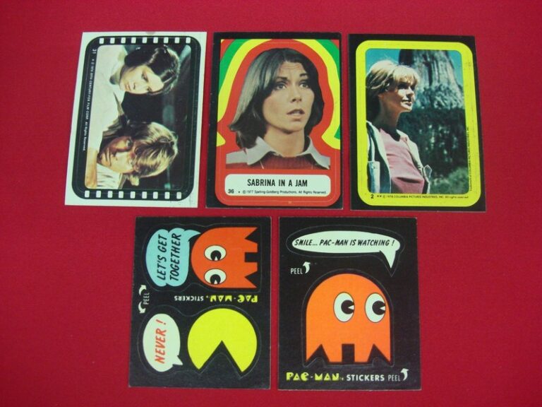 Vintage Topps Trading Cards (1970s-80s) featuring Pac-Man, Star Wars, Charlie's Angels & More