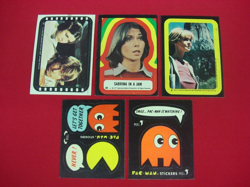 Vintage Topps Trading Cards (1970s-80s) featuring Pac-Man, Star Wars, Charlie's Angels & More