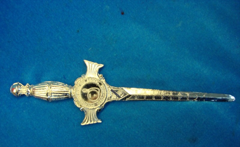 Vintage pewter letter opener commemorating the 25th Pottstown Bowling Association Tournament (1974)