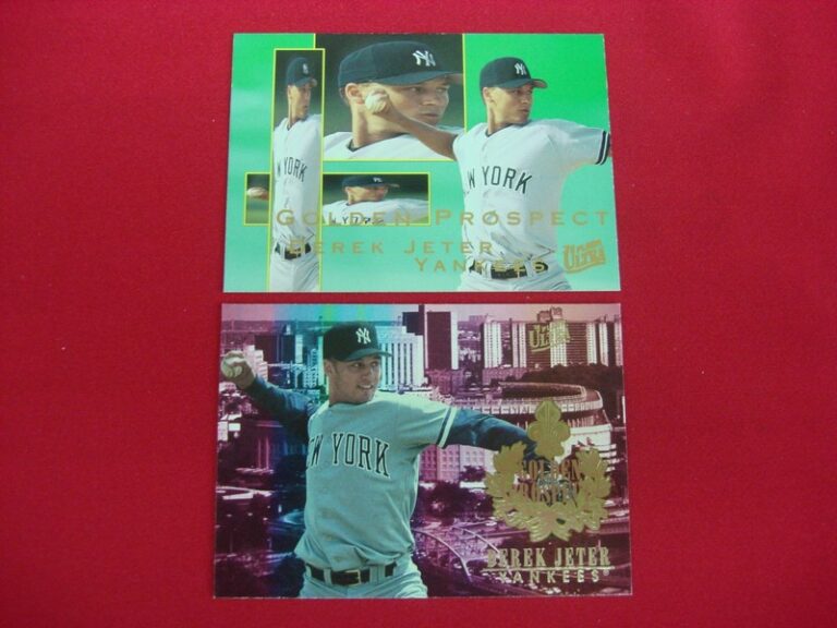 Derek Jeter Fleer Ultra Golden Prospects baseball cards from 1995 and 1996