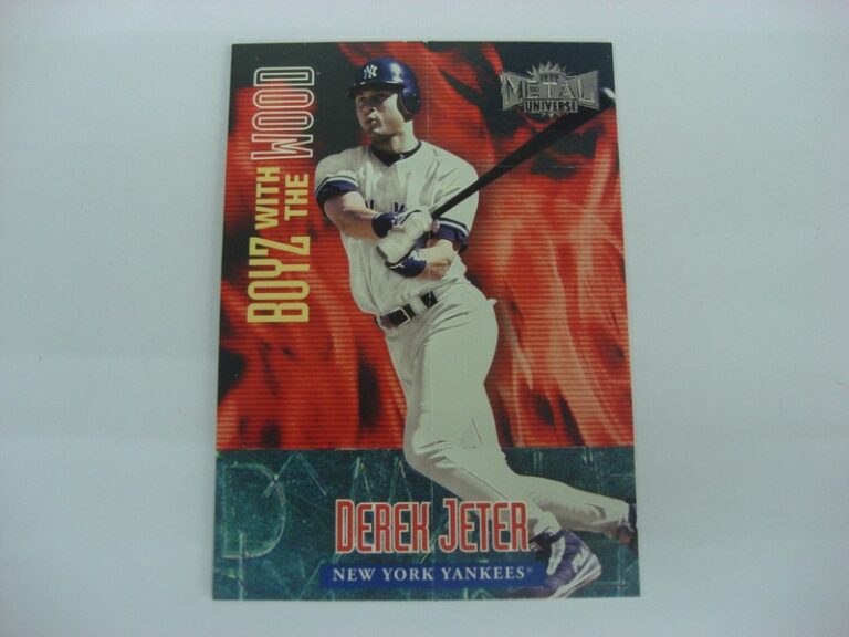 1999 Fleer Metal Universe Derek Jeter Boyz In The Wood Insert Card #12 BW - Graded & Protected