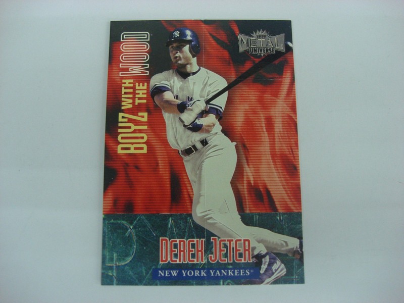 1999 Fleer Metal Universe Derek Jeter Boyz In The Wood Insert Card #12 BW - Graded & Protected