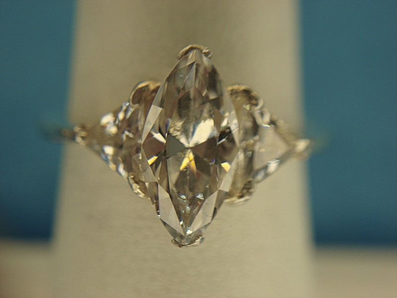 Sterling Silver Marquise Cocktail Ring, Size 7