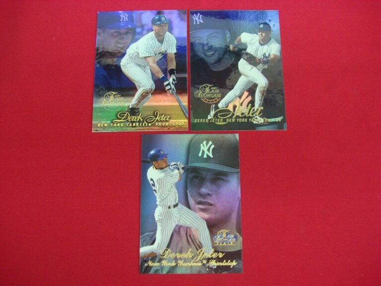 Derek Jeter Fleer Flair Showcase baseball cards (1997 & 1998) PSA graded