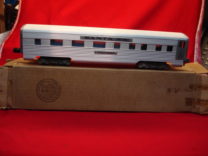 Vintage American Model Toys Santa Fe Indian Scout Passenger Car - Aluminum, 1950s