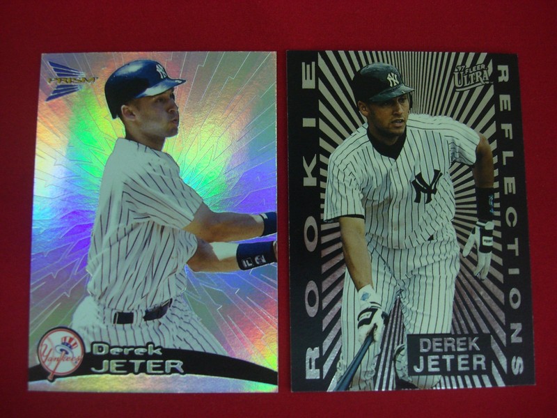 Derek Jeter rookie cards, 1997 Fleer Ultra Rookie Reflections and 1998 Pacific Prisms Holofoil