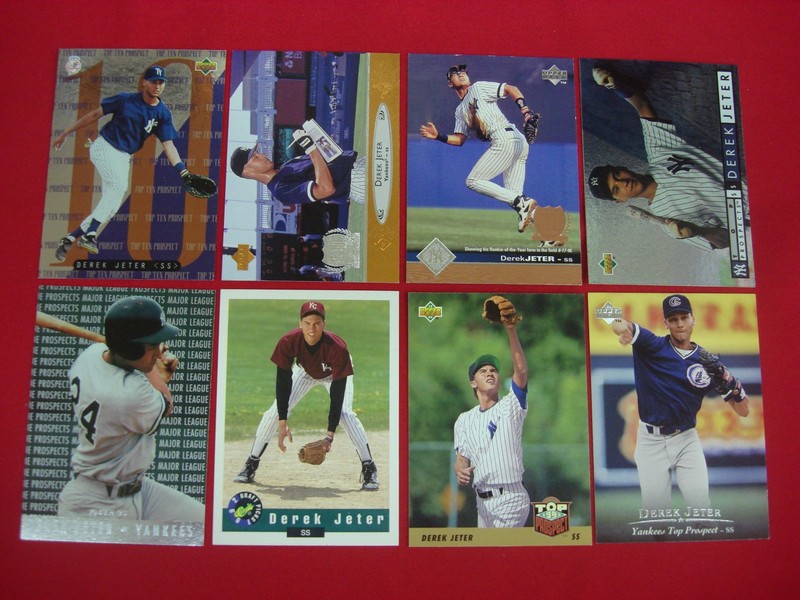 Rare Derek Jeter MiLB Card Lot of 8 - Prospects, Rookies & Yankees Memorabilia