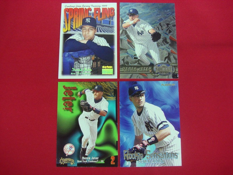 4-Card Lot of Derek Jeter Fleer Baseball Cards