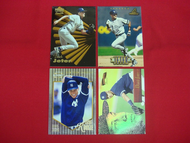 Derek Jeter Pinnacle Baseball Card Lot (4 Cards) - New York Yankees