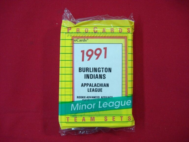 1991 Burlington Indians ProCards Team Set, factory sealed, featuring Manny Ramirez rookie card