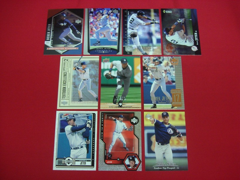 Lot of 10 Derek Jeter Upper Deck Baseball Cards