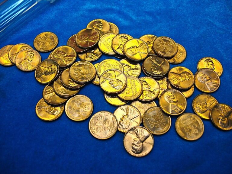 1958 Lincoln Wheat Cent Roll - 50 Red UNC Coins