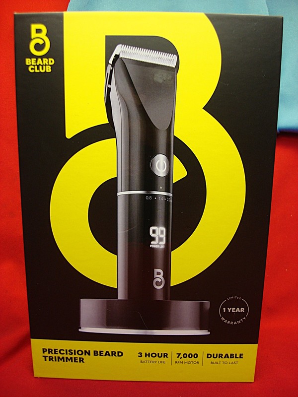 Beard Club Precision Trimmer - 5 Settings, LED Charging Stand & 8 Guides