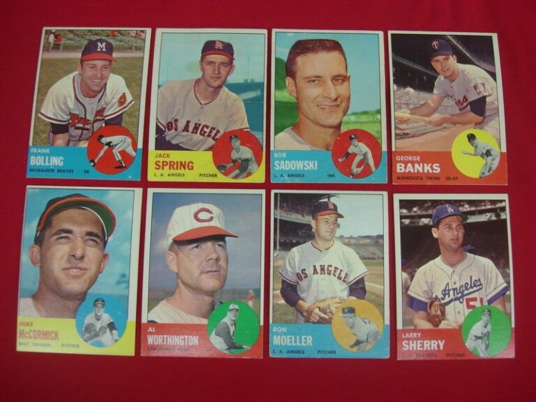 Vintage 1963 Topps High Number Baseball Card Lot of 8