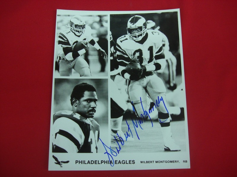 Wilbert Montgomery signed Philadelphia Eagles photo