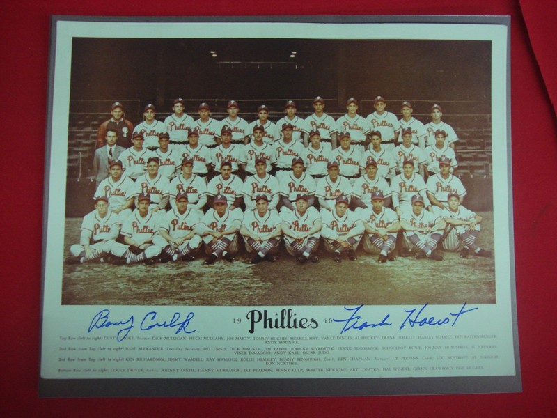 Autographed photo of the 1946 Philadelphia Phillies