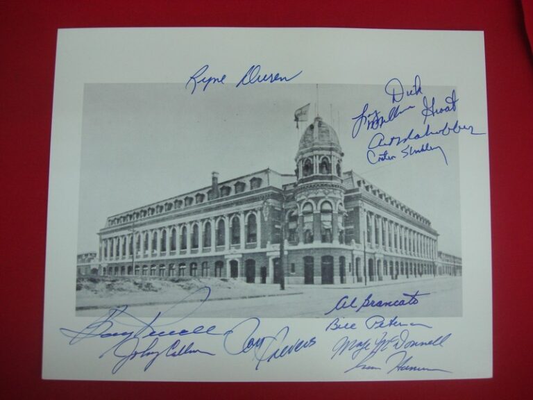 Vintage Autographed Shibe Park / Connie Mack Stadium Photo Featuring Early Philadelphia Phillies Signatures