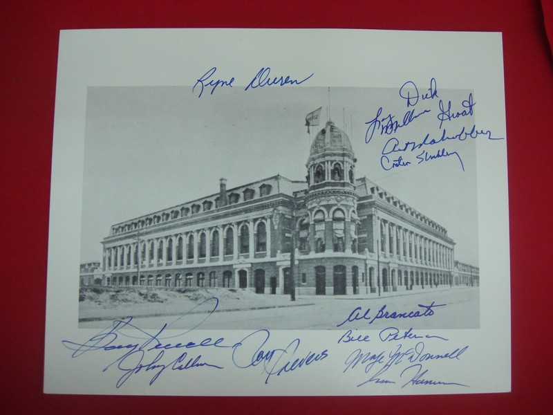 Vintage Autographed Shibe Park / Connie Mack Stadium Photo Featuring Early Philadelphia Phillies Signatures