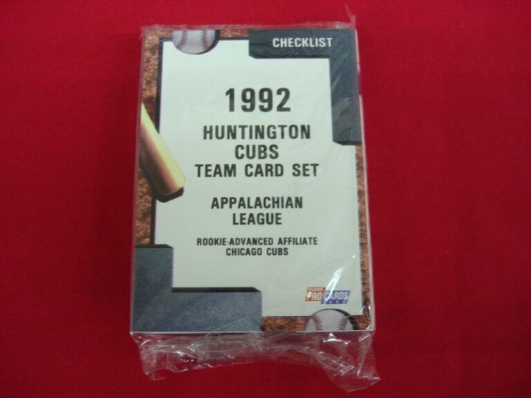 1992 Fleer ProCards Huntington Cubs Minor League Baseball Team Set