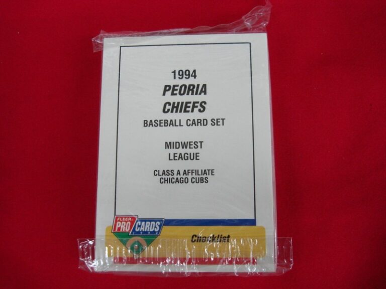 1994 Fleer ProCards Peoria Chiefs Minor League Baseball Team Set