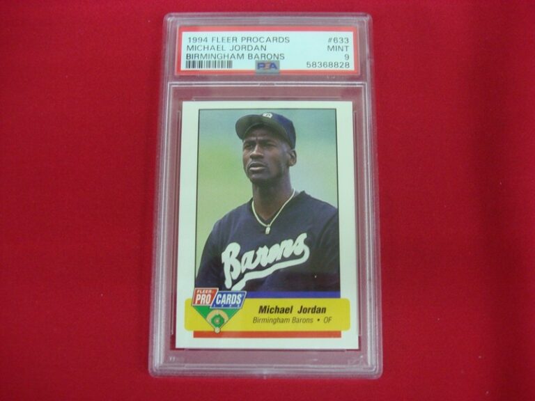 PSA 9 Gem Mint Michael Jordan 1994 Fleer ProCards Minor League Baseball Card #633
