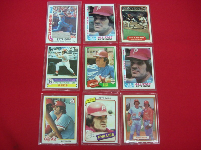 Pete Rose Baseball Card Lot