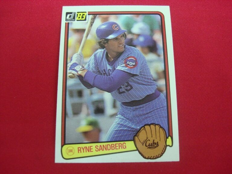 1983 Donruss Ryne Sandberg Rookie Card #277 RC - Chicago Cubs