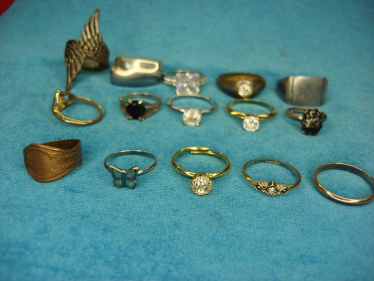 Vintage & modern fashion ring lot of 15 unique styles