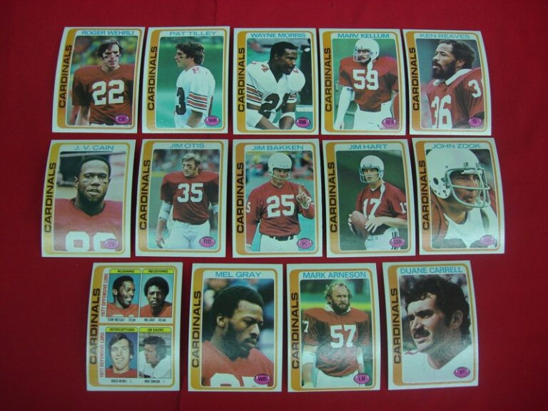 1978 Topps St. Louis Cardinals Football Card Lot