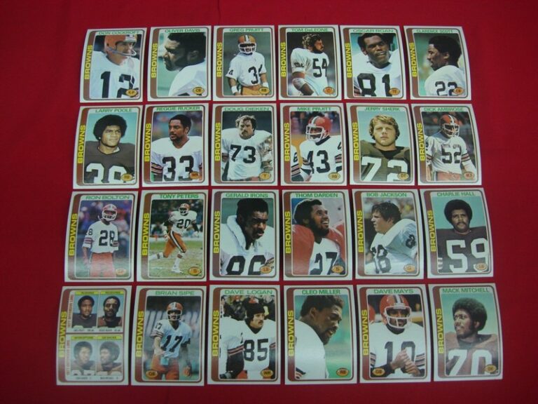 Vintage 1978 Topps Cleveland Browns Football Card Lot