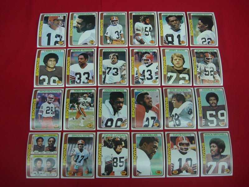 Vintage 1978 Topps Cleveland Browns Football Card Lot