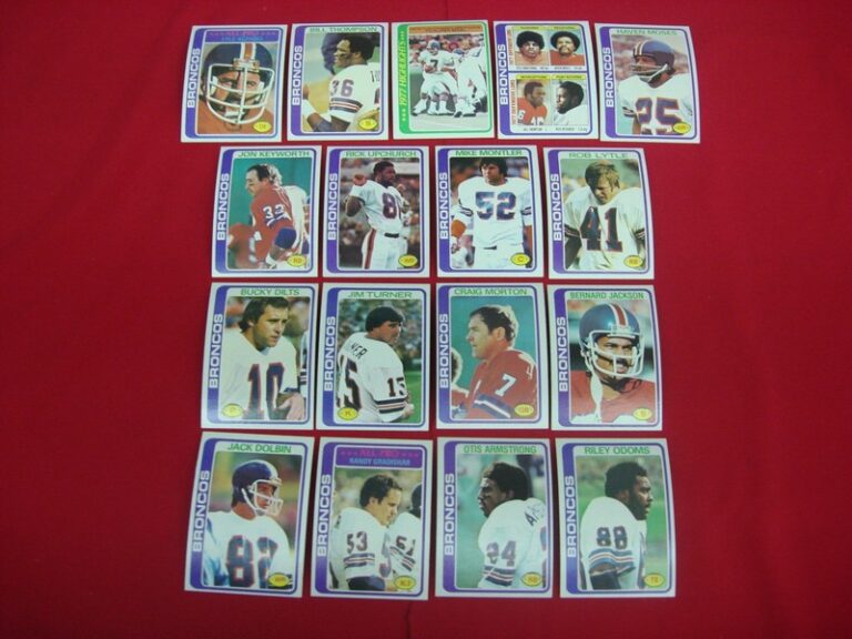 Vintage 1978 Topps Denver Broncos Football Cards featuring Lyle Alzado