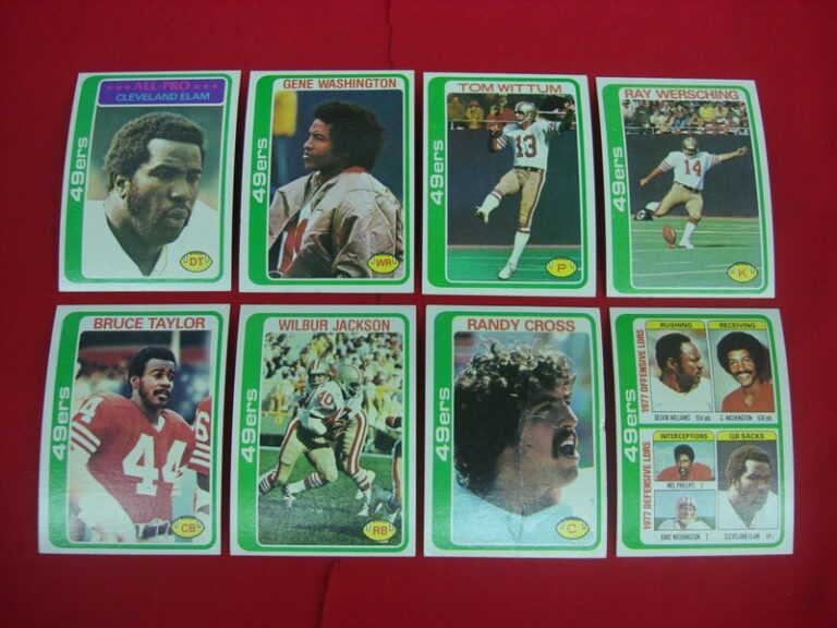 1978 Topps San Francisco 49ers Football Card Lot