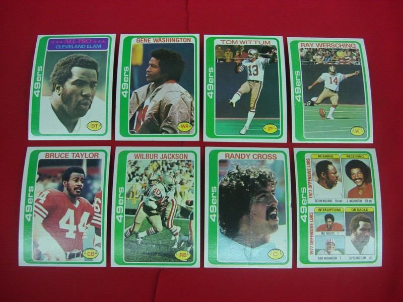 1978 Topps San Francisco 49ers Football Card Lot