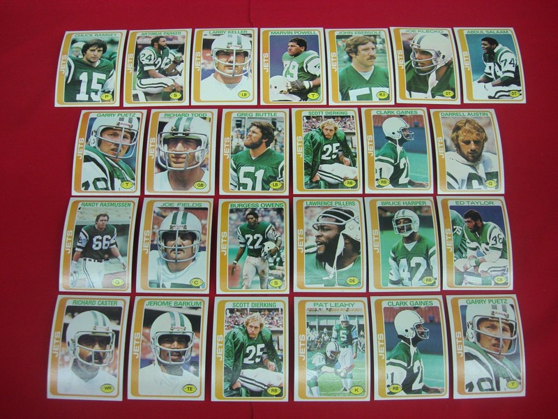 Vintage 1978 Topps New York Jets Football Cards (25 Card Lot)