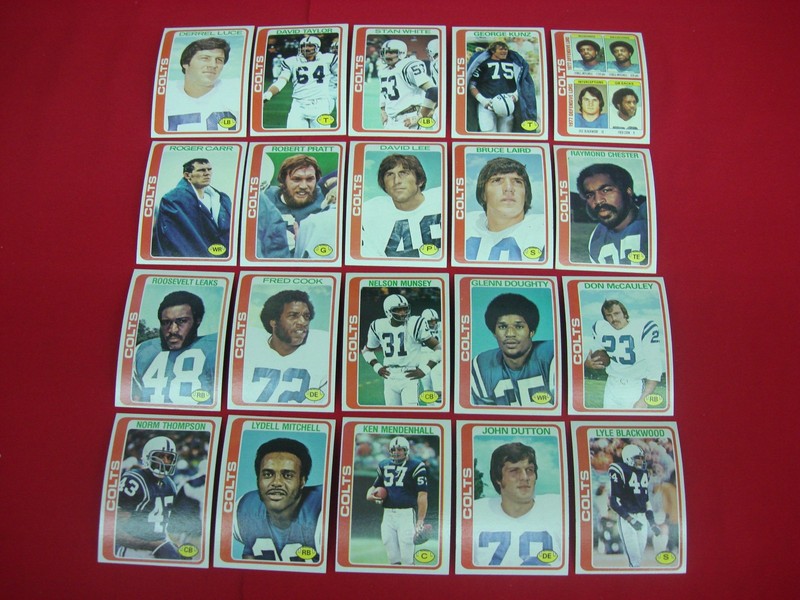 1978 Topps Baltimore Colts Football Card Lot (20 Cards, EX-MT+)