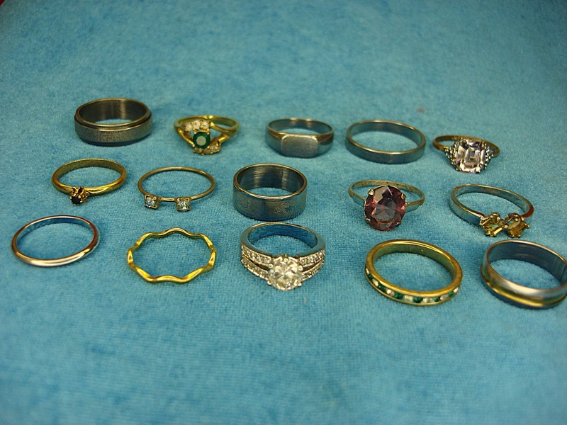Vintage estate ring lot of 15