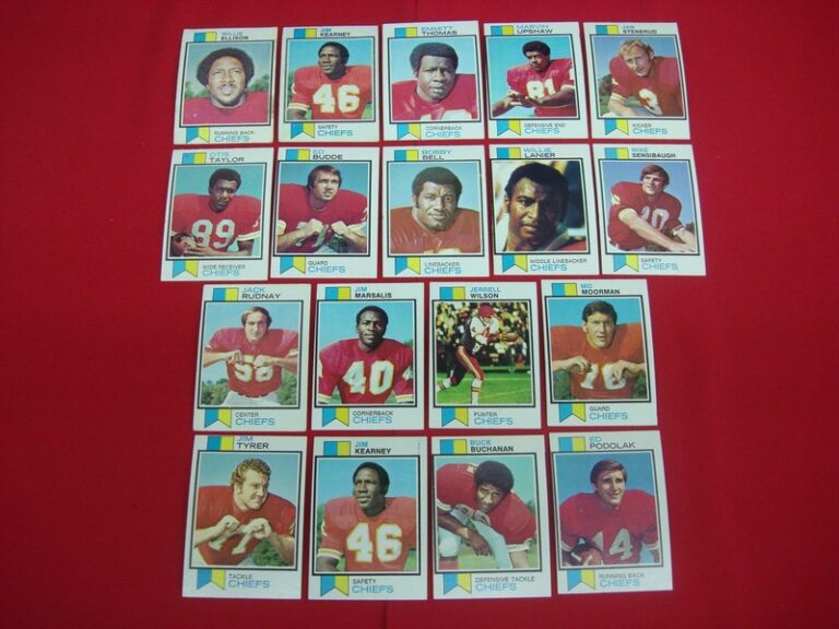 1973 Topps Kansas City Chiefs Football Card Lot