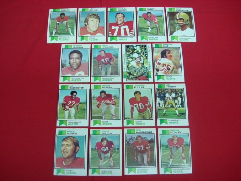 Vintage 1973 Topps San Francisco 49ers Football Card Lot