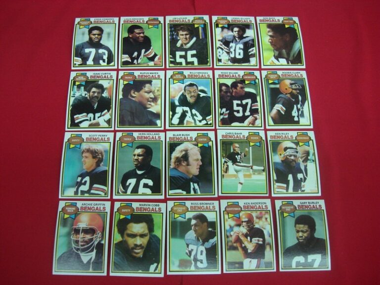 Vintage 1979 Topps Cincinnati Bengals Football Card Lot (20 Cards, EX-MT+)