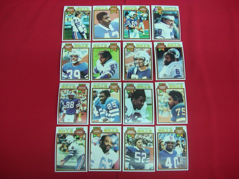 Vintage 1979 Topps Buffalo Bills Football Card Lot