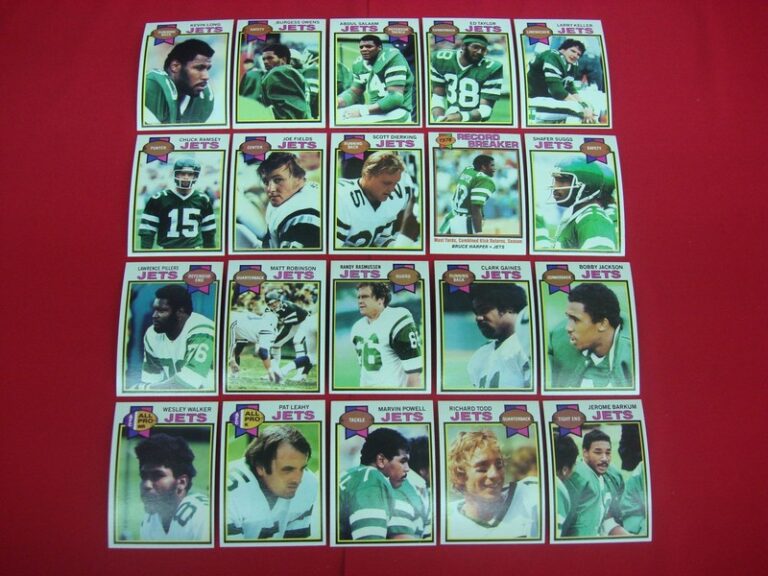 Vintage 1979 Topps New York Jets Football Card Lot