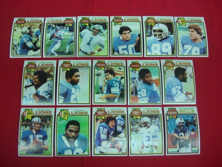 1979 Topps Detroit Lions Football Cards