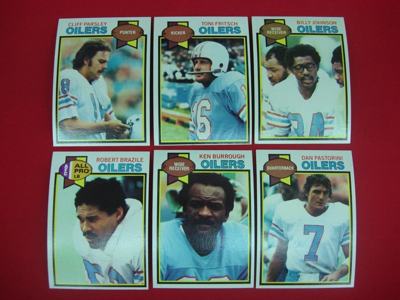 1979 Topps Houston Oilers Football Card Lot (6 Cards) - EX-MT+